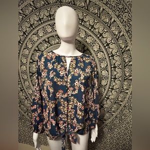 Floral West Kei Tie Blouse!
